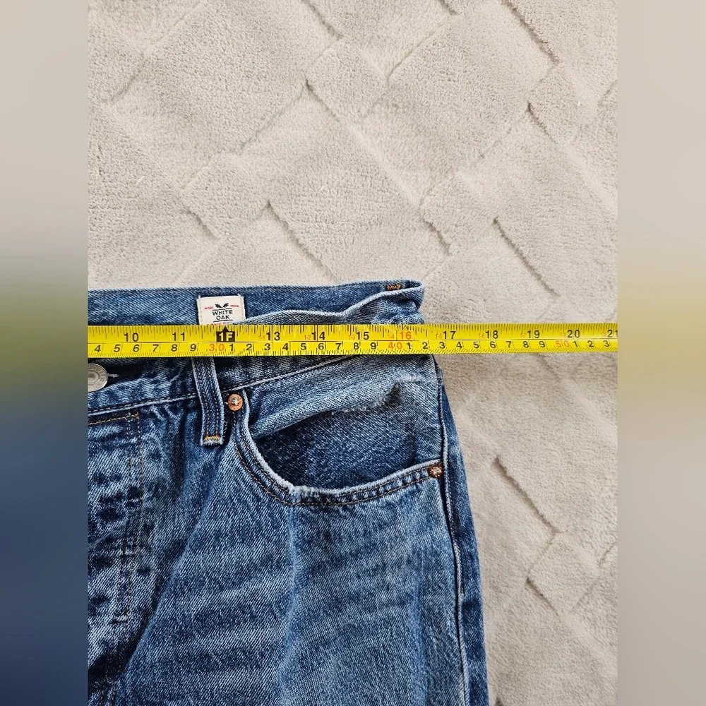 Levi's 501 White Oak Denim Slim Straight Leg Jean Mens 32x28 Distressed